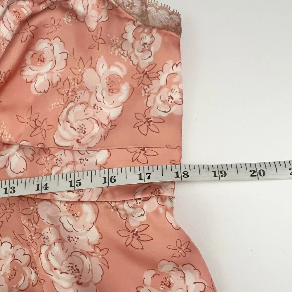 Free People Intimately Camisole Womens L Peach Floral Night Special Cami Top